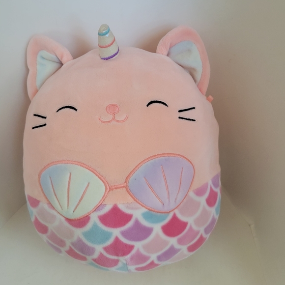 Squishmallow Mitzie Mermaid 10" Caticorn Pink and Rainbow Colored - Picture 1 of 5